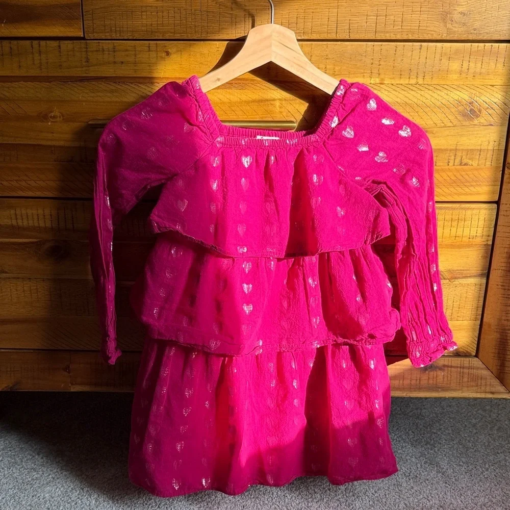 Crewcuts Vibrant Pink hearts 🩷 hearts 💞 Dress